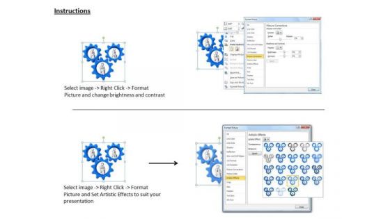 Business Process Strategy 3d Men With Briefcase Gears Basic Concepts