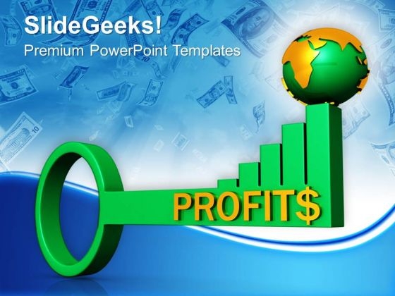 Business Profits Making Globe At Top PowerPoint Templates Ppt Backgrounds For Slides 0313