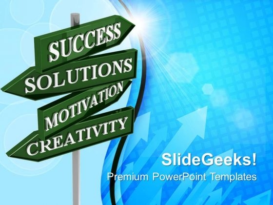 Business Solutions Road Signs Success PowerPoint Templates And PowerPoint Themes 0712