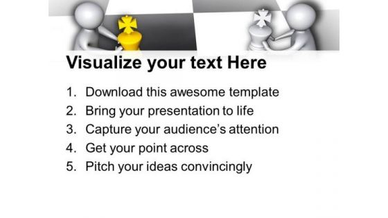 Business Strategies Are Like Playing Chess PowerPoint Templates Ppt Backgrounds For Slides 0713