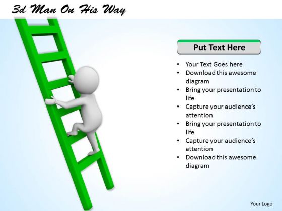 Business Strategy 3d Man On His Way Basic Concepts