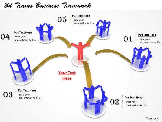 Business Strategy 3d Teams Teamwork Concepts
