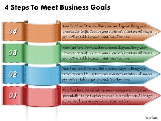 Business Strategy 4 Steps To Meet Goals Strategic Plan Example Ppt Slide