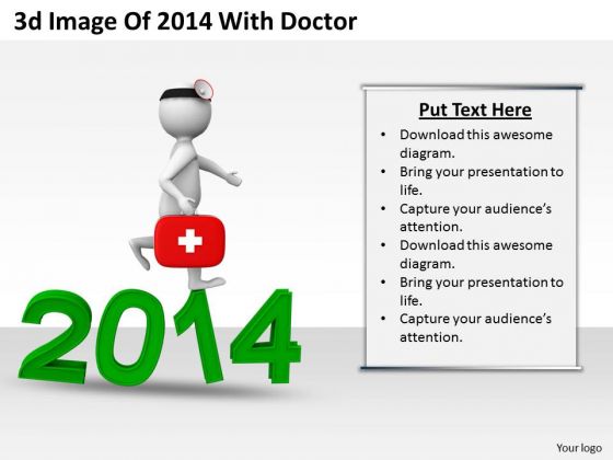 Business Strategy And Policy 3d Image Of 2014 With Doctor Concept