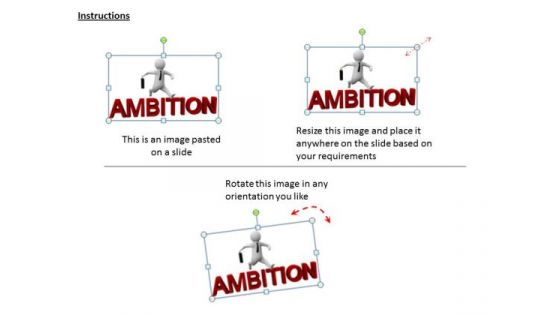 Business Strategy And Policy 3d Man On His Ambition Concept