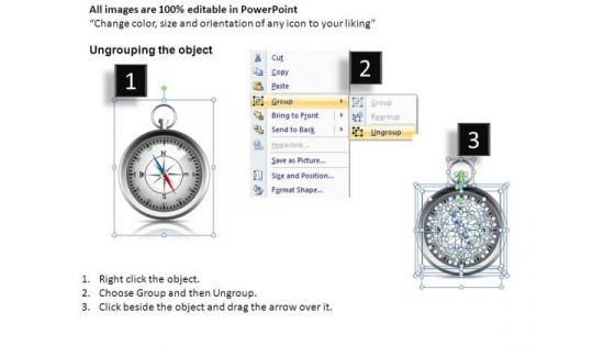 Business Strategy Compass 1 PowerPoint Slides And Ppt Diagram Templates