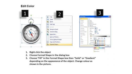 Business Strategy Compass 1 PowerPoint Slides And Ppt Diagram Templates