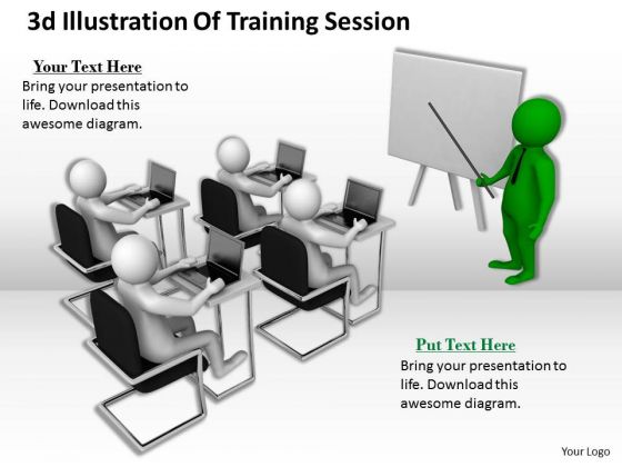 Business Strategy Concepts 3d Illustration Of Training Session