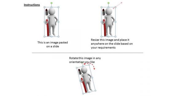 Business Strategy Concepts 3d Man Holding Tooth Brush