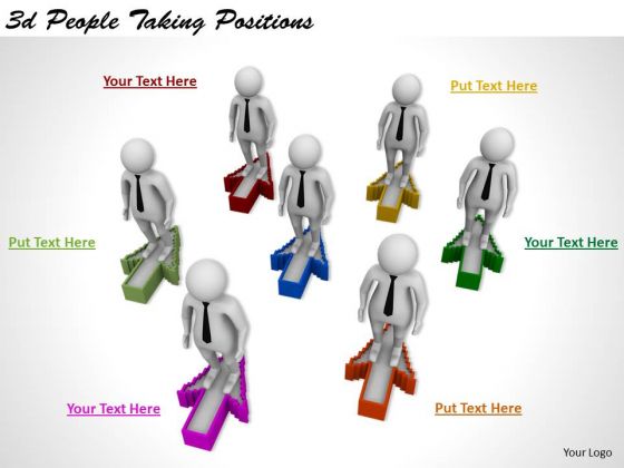 Business Strategy Concepts 3d People Taking Positions Adaptable