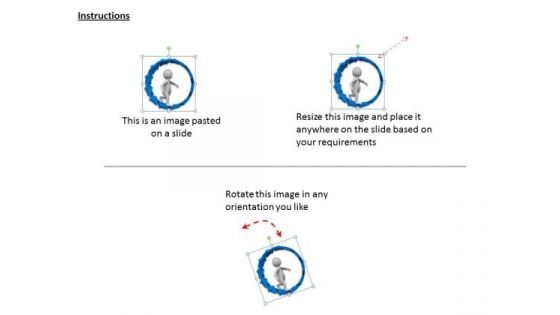 Business Strategy Consultant 3d Human Arrow Circle Concept Statement