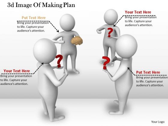 Business Strategy Consultant 3d Image Of Making Plan Concept Statement