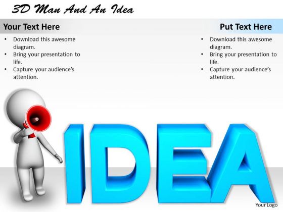 Business Strategy Consultant 3d Man And Idea Character Modeling