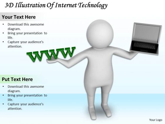 Business Strategy Consultants 3d Illustration Of Internet Technology Concept Statement