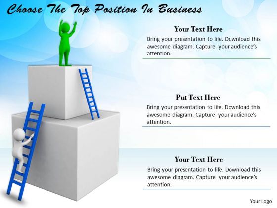 Business Strategy Consultants Choose The Top Position 3d Character Modeling