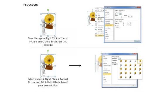 Business Strategy Consulting Graphic Of Gramophone 3d Character Models
