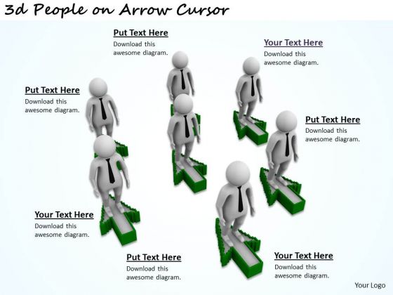 Business Strategy Development 3d People On Arrow Cursor Concept Statement