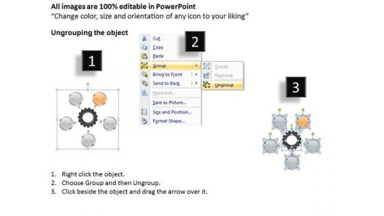 Business Strategy Development Central Hub With 5 Stages Iterconnected Unit