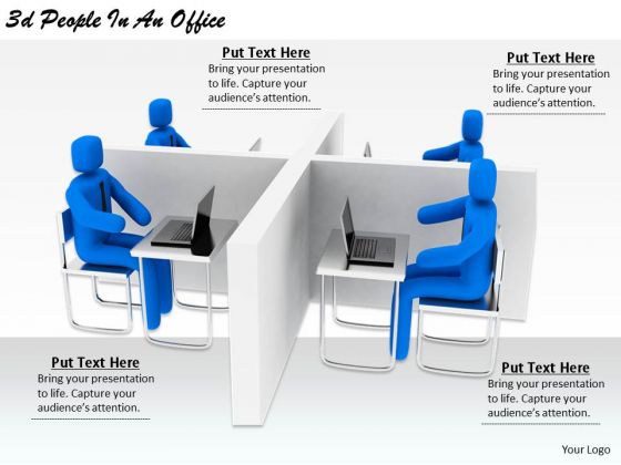 Business Strategy Execution 3d People An Office Concept Statement