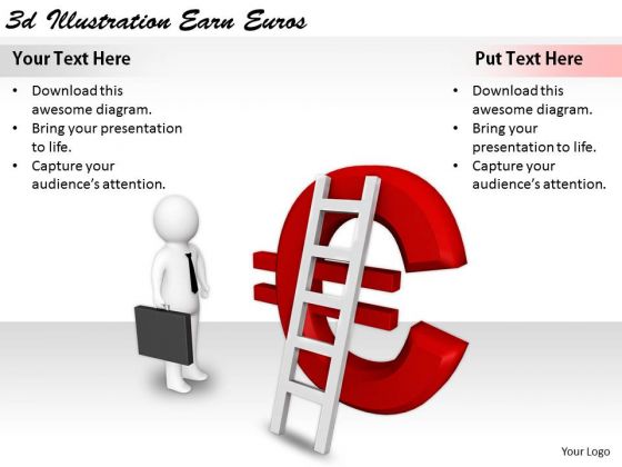 Business Strategy Innovation 3d Illustration Earn Euros Concepts