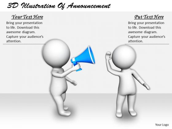 Business Strategy Innovation 3d Illustration Of Announcement Basic Concepts