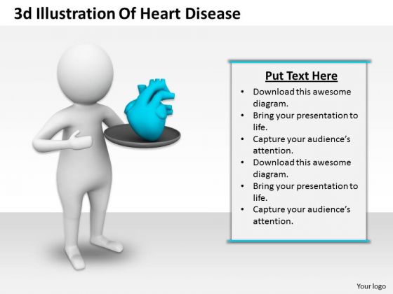 Business Strategy Innovation 3d Illustration Of Heart Disease Character