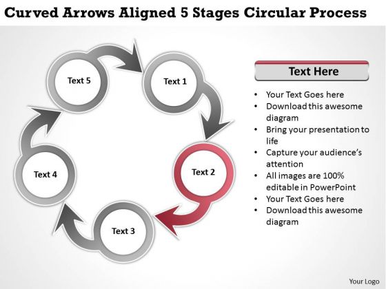 Business Strategy Innovation Aligned 5 Stages Circular Process Planning