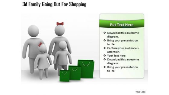 Business Strategy Model 3d Family Going Out For Shopping Character Modeling