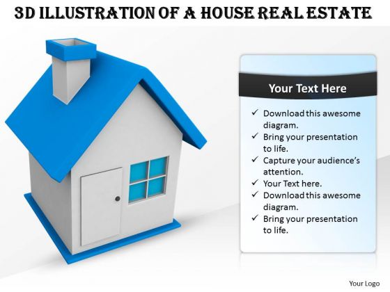 Business Strategy Model 3d Illustration Of House Real Estate Stock Images
