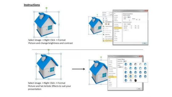 Business Strategy Model 3d Illustration Of House Real Estate Stock Images