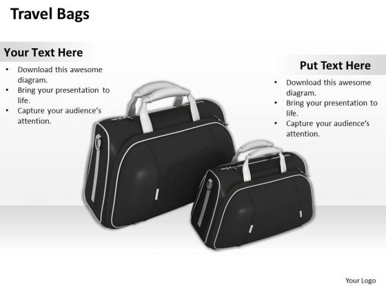 Business Strategy Model Travel Bags Icons