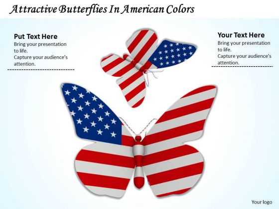 Business Strategy Plan Attractive Butterflies American Colors Success Images