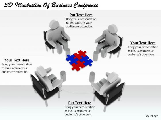 Business Strategy Plan Template 3d Illustration Of Conference Concept