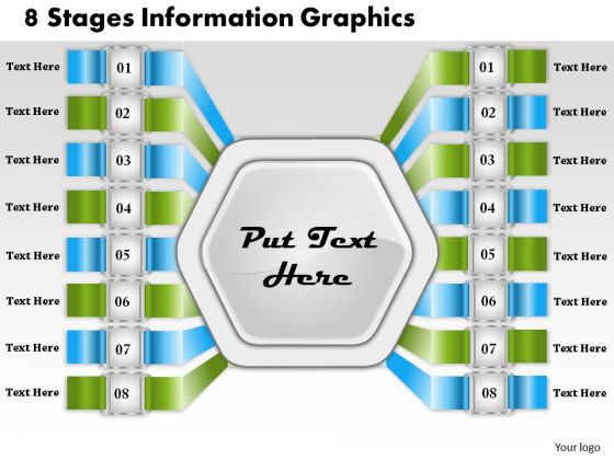 Business Strategy Planning 8 Stages Information Graphics Marketing Strategic Ppt Slide