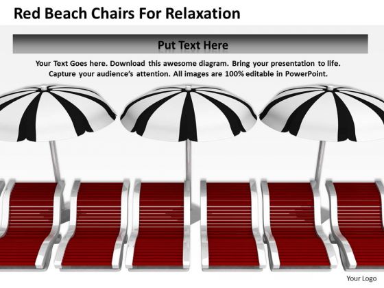 Business Strategy Red Beach Chairs For Relaxation Images