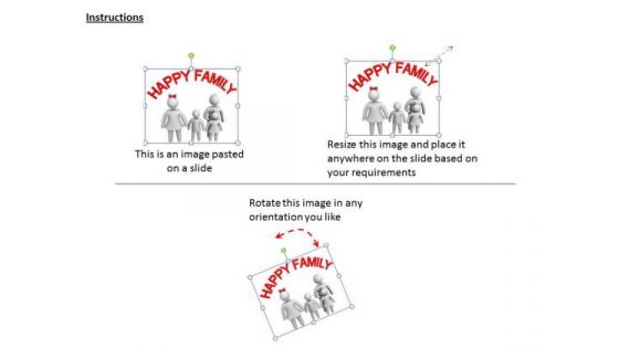 Business Strategy Review 3d Happy Family Stay Together Basic Concepts