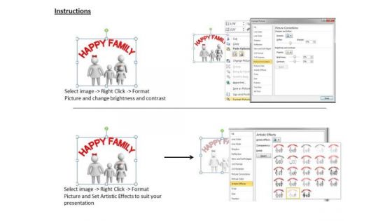 Business Strategy Review 3d Happy Family Stay Together Basic Concepts