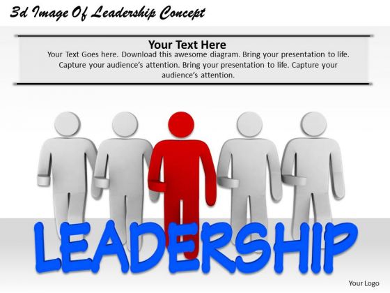 Business Strategy Review 3d Image Of Leadership Concept Character Models