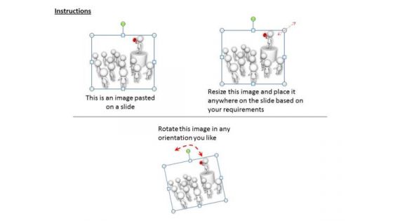 Business Strategy Review 3d Leader Making An Announcement Concept