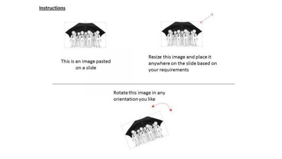 Business Team Under Big Umbrella PowerPoint Templates
