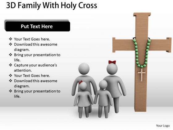 Business Unit Strategy 3d Family With Holy Cross Concept