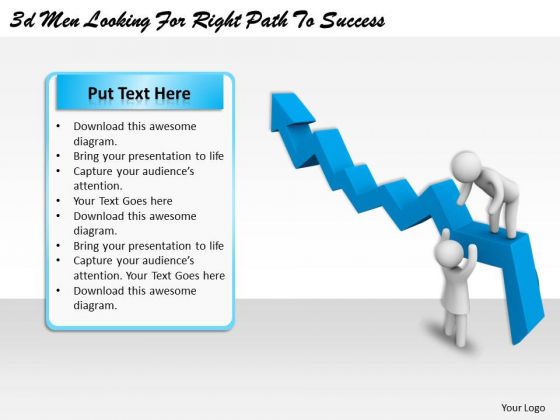 Business Unit Strategy 3d Men Looking For Right Path To Success Character Modeling