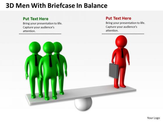 Business Use Case Diagram 3d Men With Briefcase Balance PowerPoint Templates