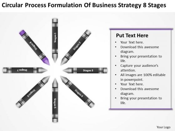 Business Workflow Diagram Formulation Of Strategy 8 Stages Ppt PowerPoint Templates
