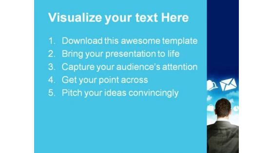 Businessman Mind Business PowerPoint Template 0810