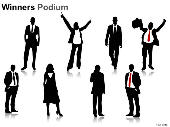 Businessman Winners Podium PowerPoint Slides And Ppt Diagram Templates