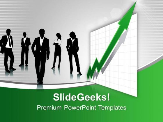Businessmen With Arrow Graph Growth PowerPoint Templates Ppt Backgrounds For Slides 0213