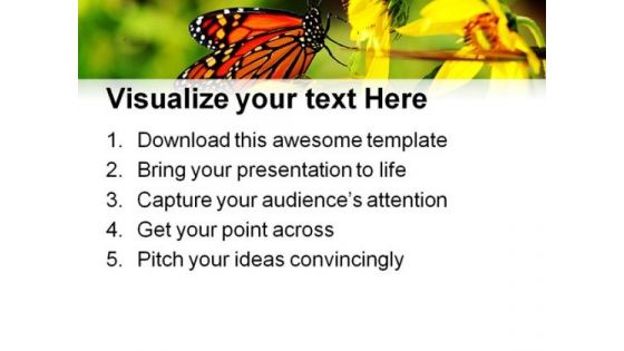 Butterfly And Bee Animals PowerPoint Templates And PowerPoint Backgrounds 0111