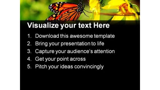 Butterfly And Bee Animals PowerPoint Templates And PowerPoint Backgrounds 0111