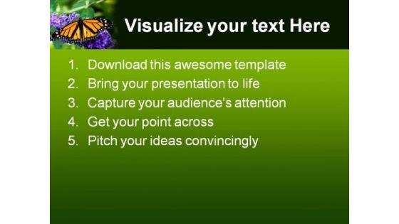 Butterfly Animals PowerPoint Template 1110
